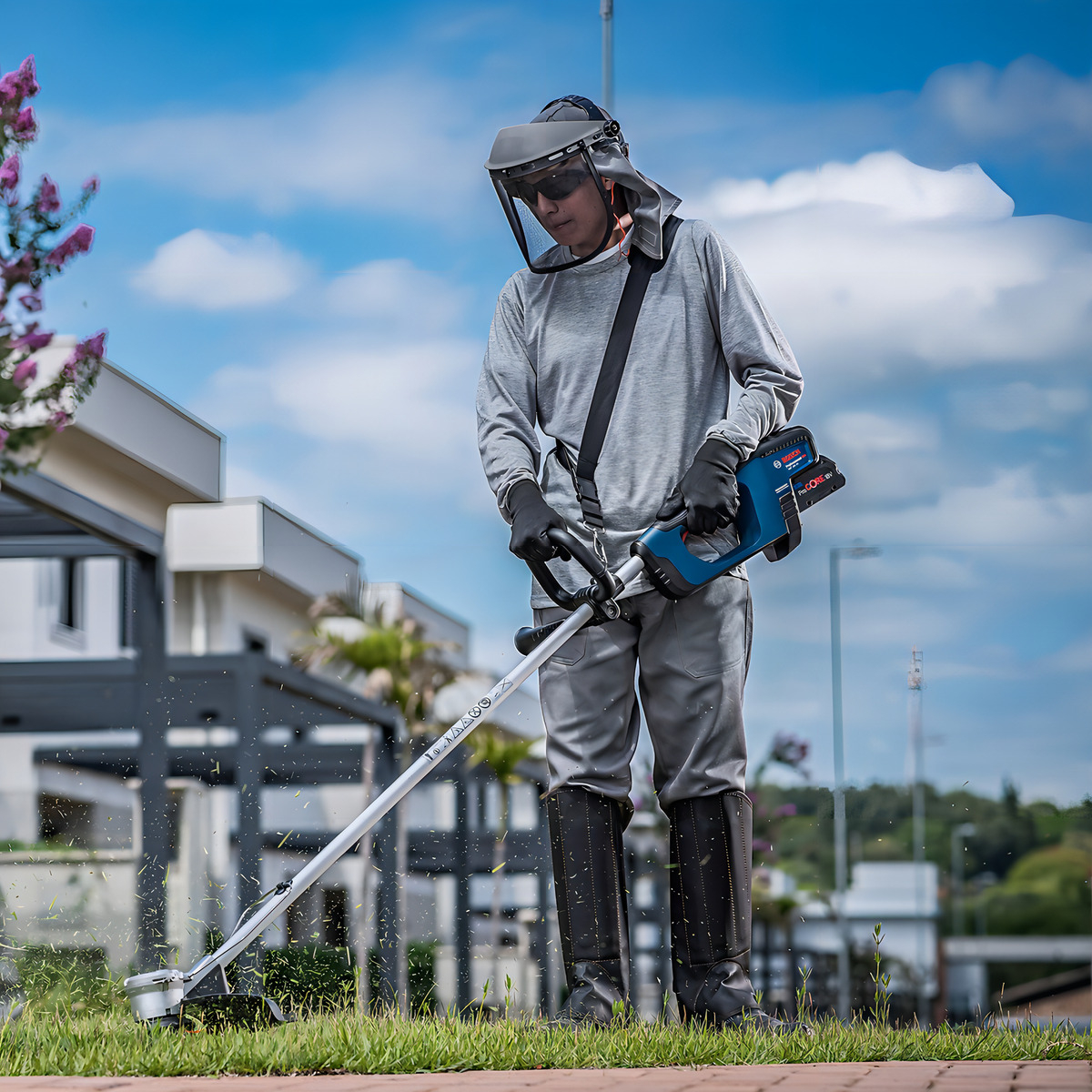 Cortadora Césped Inalámbrica Sin Batería Bosch Grt Azul - Imagen 6