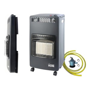 Estufa A Supergas Plegable More Con 3 Paneles Color Negro