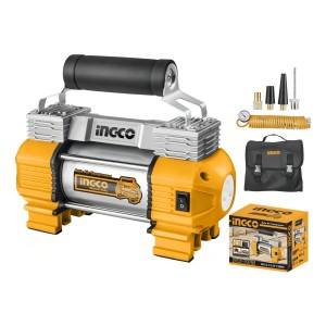 Mini Compresor Ingco Aac2508 Inflador Portátil Acc + Linterna + Bolso