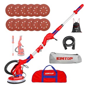 Lijadora Pared 1050w Emtop Techo Drywall Aspira Edsd10501 Color Rojo Frecuencia 50hz/60hz