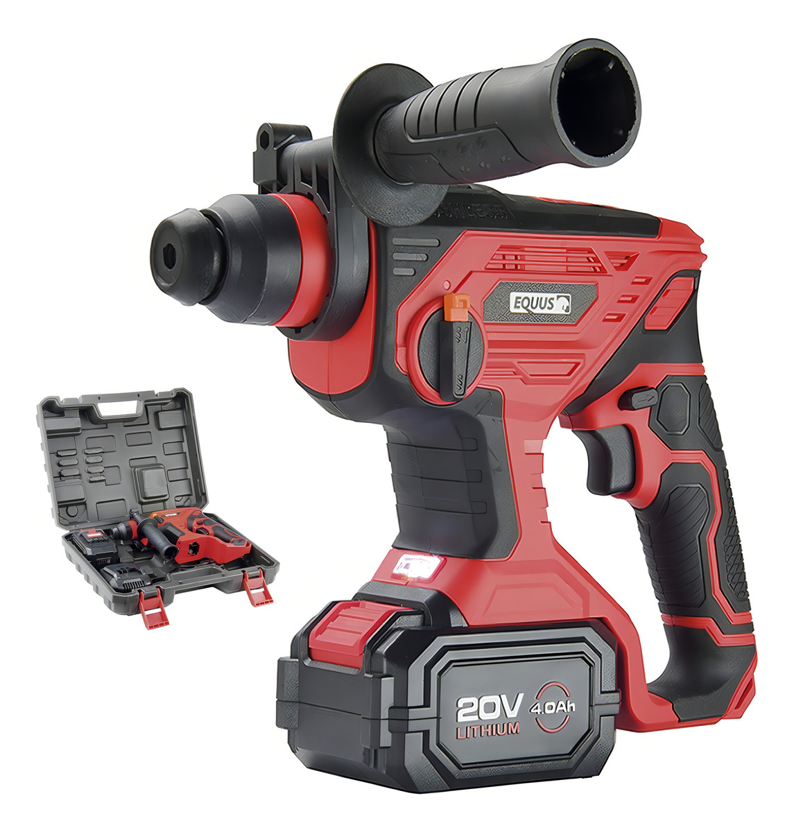 Rotomartillo Inalambrico 20v Equus Motor Brushles Sds Plus Color Rojo Frecuencia 5060 - Imagen 4