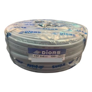 Cable Bajo Plastico 2x6 Rollo Diors 100mt