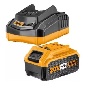 Kit Cargador Rapido 20 Volt + 1 Bateria 20v 4ah Ingco P20s