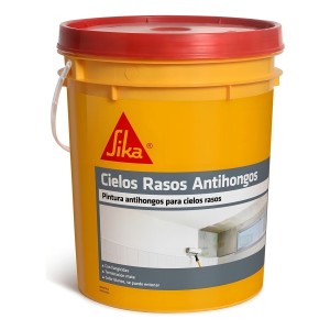 Pintura Para Cielos Rasos Cubritiva Antihongos Sika - 4 Kg Color Blanco