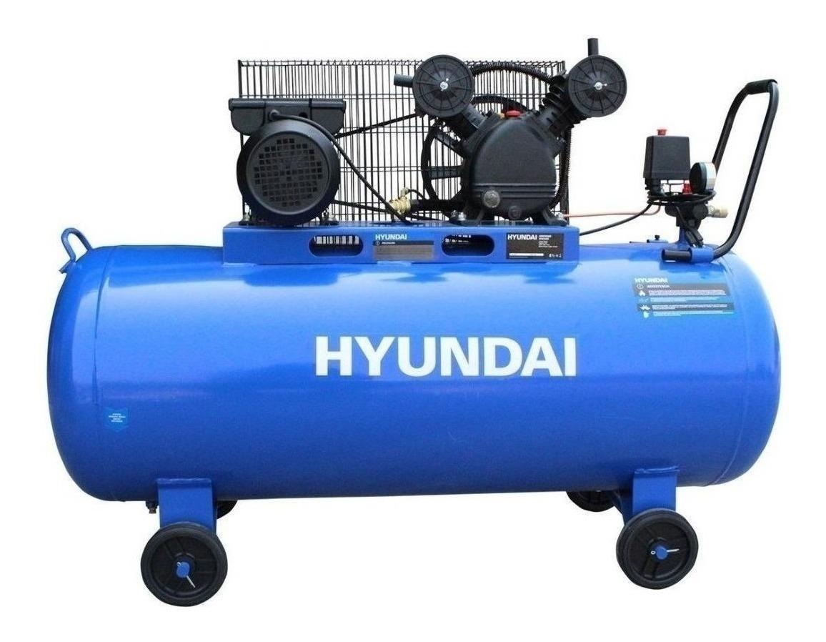 Compresor De Aire Eléctrico Hyundai Hyac 100c 100l 2hp 110v