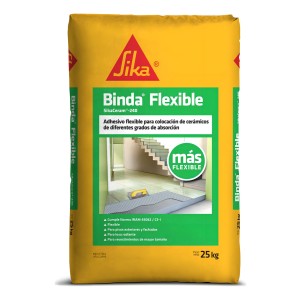 Adhesivo Para Cerámicas Sika Binda Flexible 25kg Color Gris