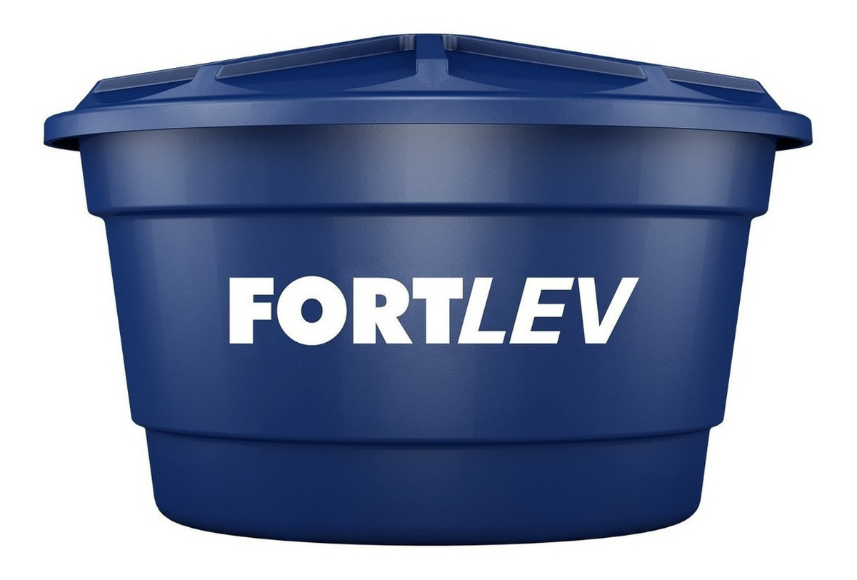 Tanque De Agua Fortlev 310l Polietileno Vertical Azul Protección Uv