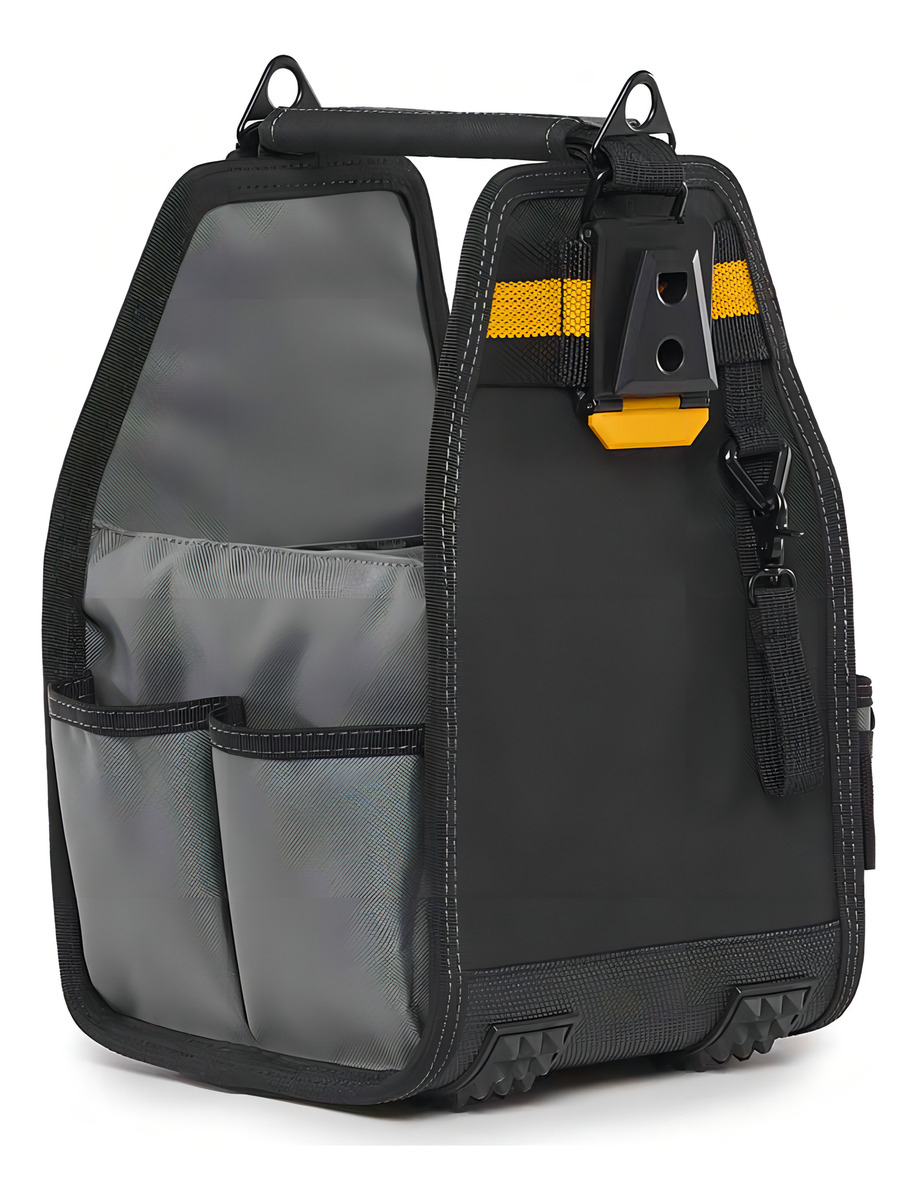 Cartuchera Tote 8'' C/bolso Abierto Y Clip Toughbuilt 1808 Color Negro - Imagen 4