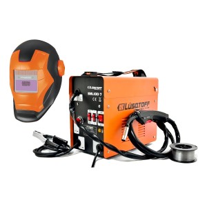 Maquina Soldar Mig Lusqtoff Flux Alambre Careta Fotosensible Color Naranja Frecuencia 50 Hz