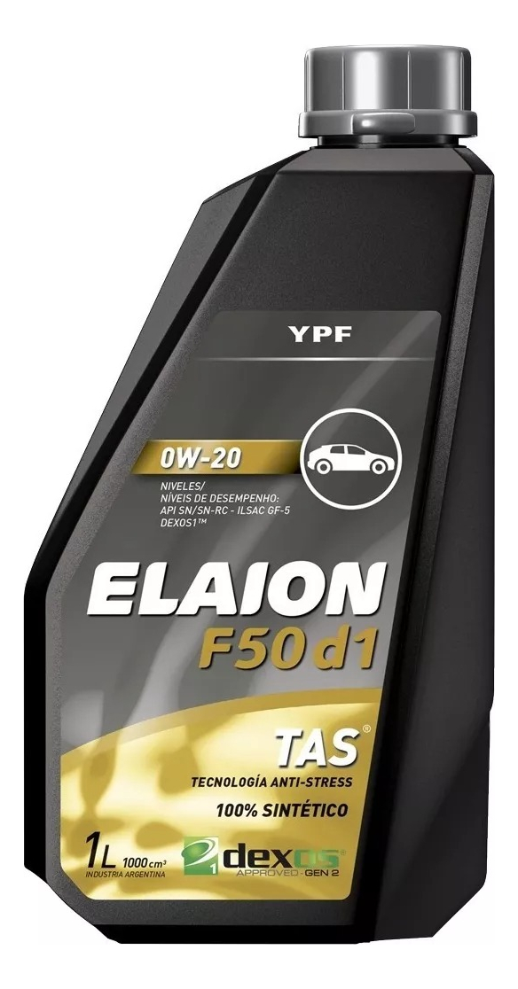 Ypf Aceite Sintetico F50 Dexos I 0w20 Elaion Envase 1 L Tyt