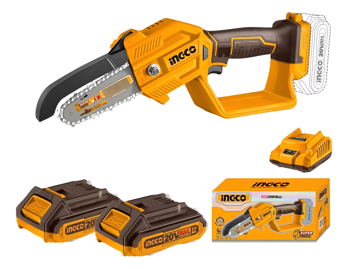 Mini Motosierra 5 20vp20s Cgsli2058 + 2bat + Cargador - Tyt