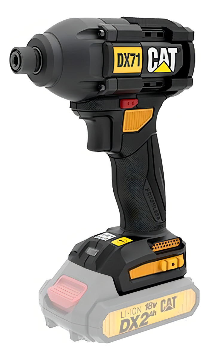 Taladro Atornillador Impacto Cat 200n 18v. Dx71b Sin Batería Color Negro - Imagen 2