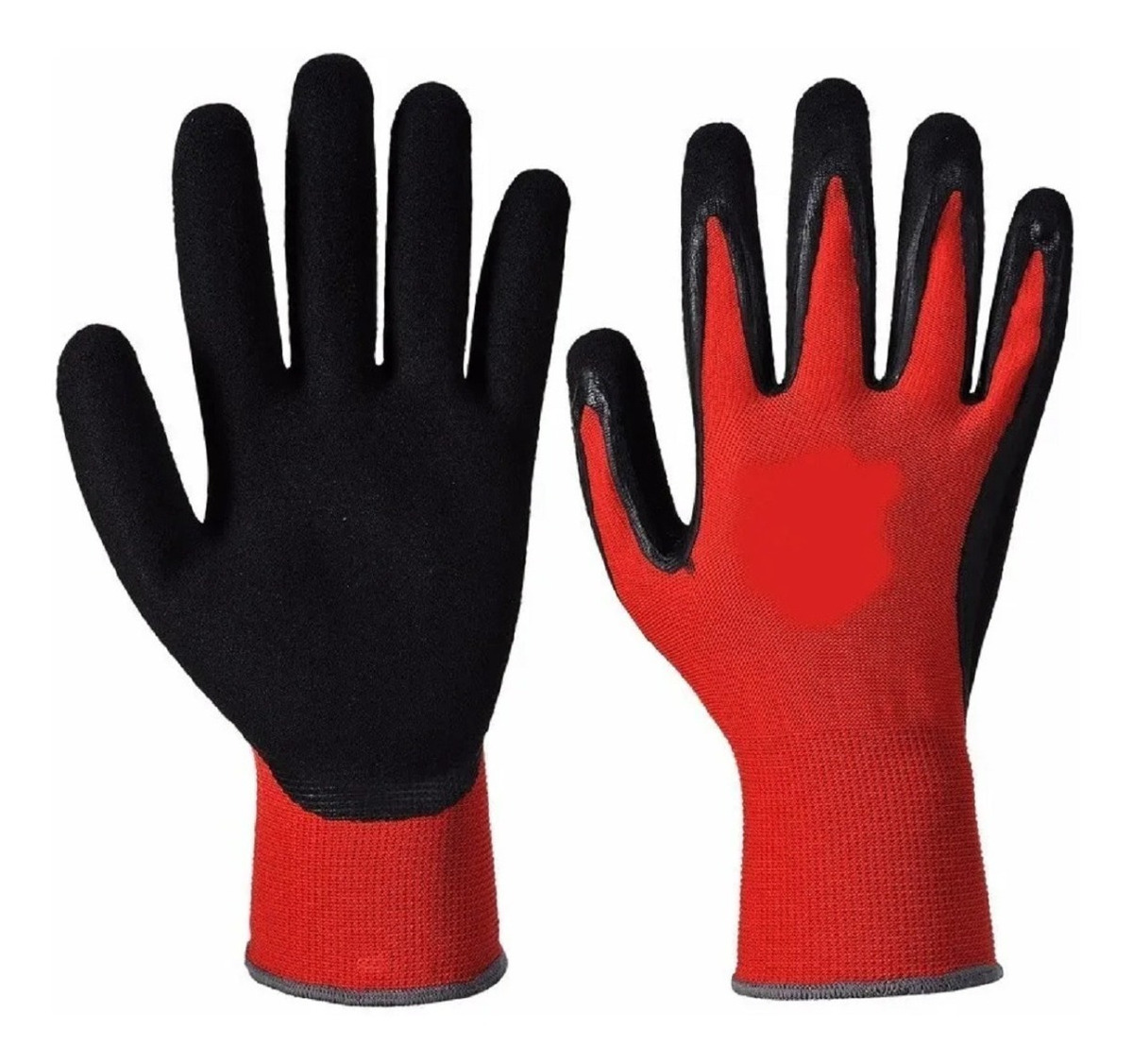 Guantes Trabajo Obra Constuccion - Goma Y Tela Tyt