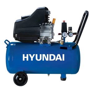 Set Compresor Aire Hyundai 2hp -24lts -115psi + Kit Acoples Color Azul Fase Eléctrica Monofásica Frecuencia 60