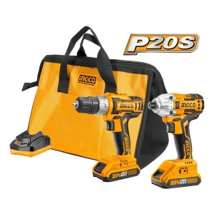 Kit Atornillador Impacto + Taladro 20v Ingco Ckli2006 | Tyt