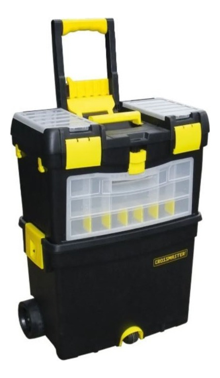 Caja De Herramientas Con Ruedas Y Organizador Bta Tools Plástico Reforzada Negro - Imagen 4