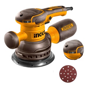 Lijadora Roto Orbital 150mm 450w C/ 5 Lijas Ingco Rs4516