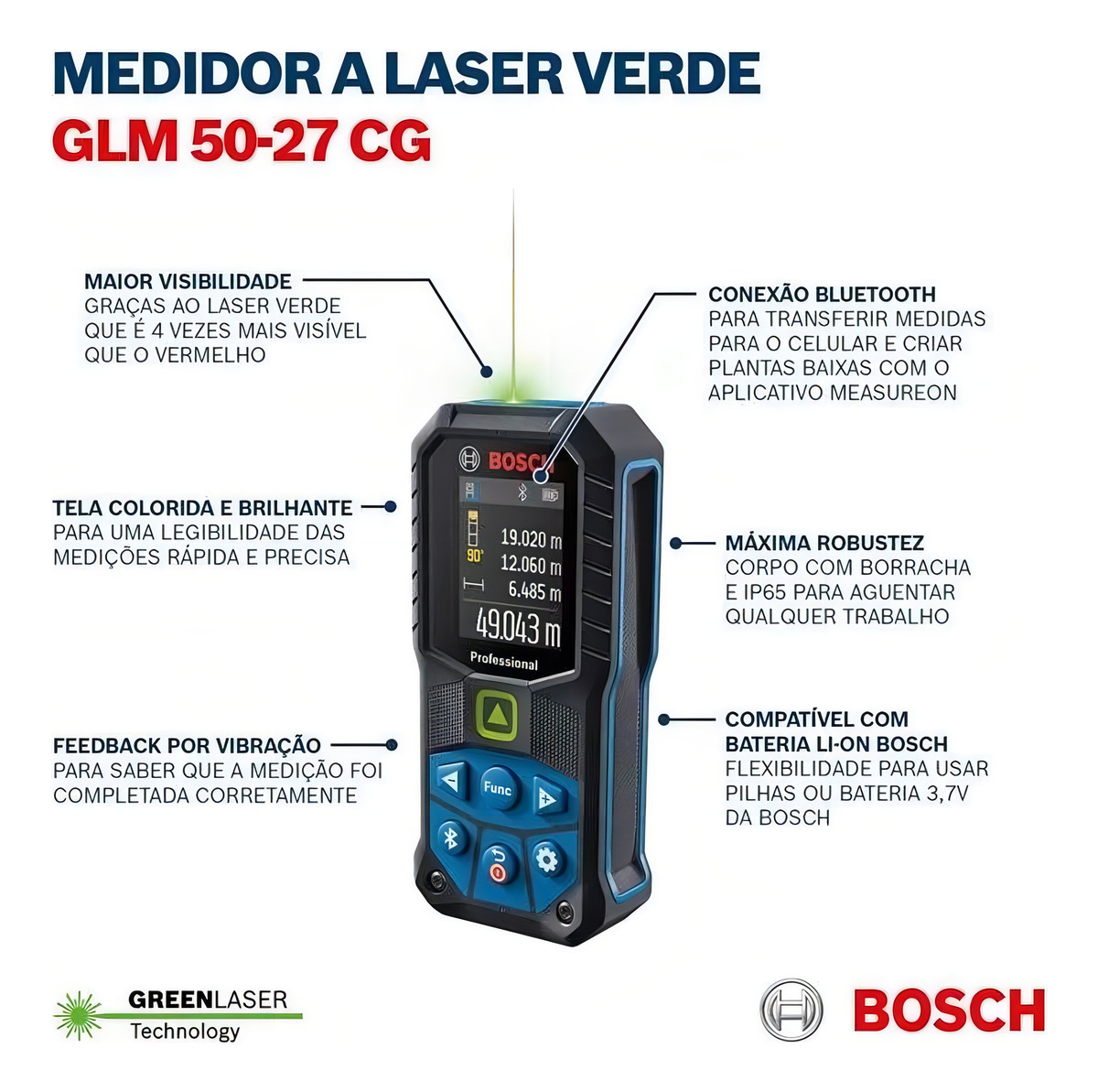 Máquina láser verde Glm 5027 Cg con Bluetooth - Imagen 8