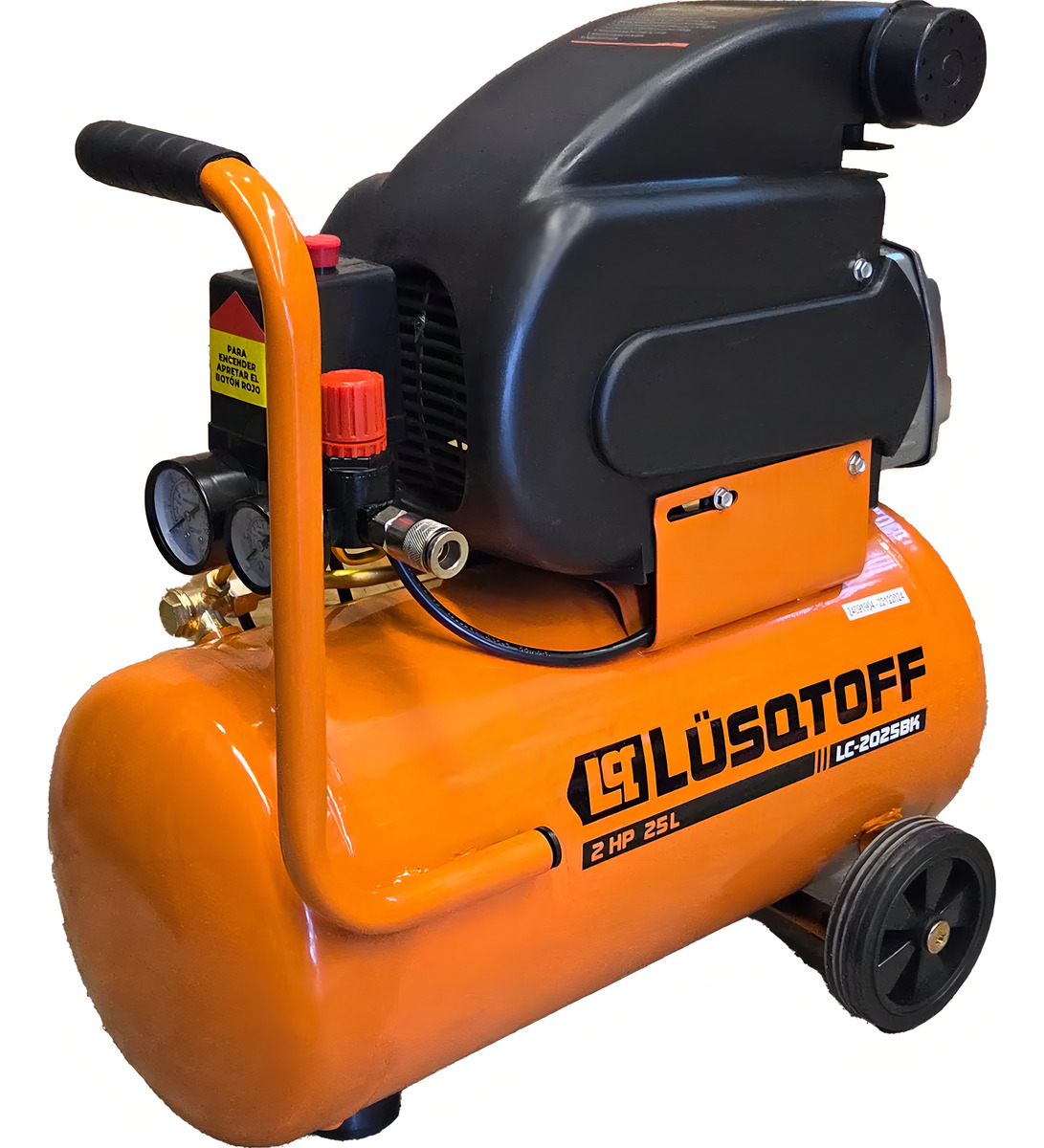 Compresor De Aire Eléctrico Portátil Lüsqtoff Lc-2025bk 25l 2hp Naranja 50 Hz - Imagen 6