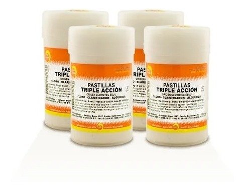 Pastillas De Cloro Triple Acción Para Piscinas 4 Kg