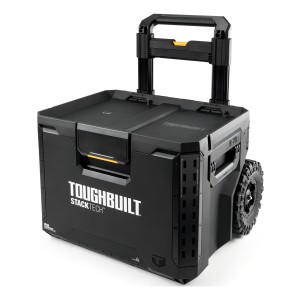 Caja De Herramientas Maciza Con Ruedas Toughbuilt Stacktech Color Negra
