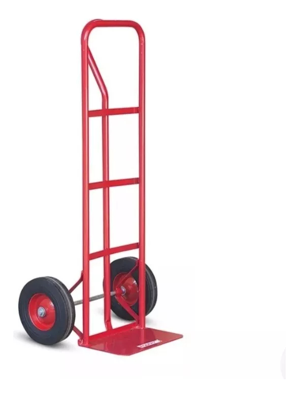 Carro Carrito De Carga 150kg Metálico Rojo Rueda Inflable - Imagen 2