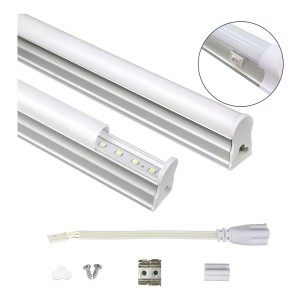 Tubo Luz Led Fino T5 Con Soporte Integrado 8w 60cm Chiaro Luz Blanco Frío