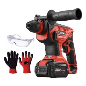 Rotomartillo Inalambrico 20v Equus Motor Brushles Sds Plus Color Rojo Frecuencia 5060