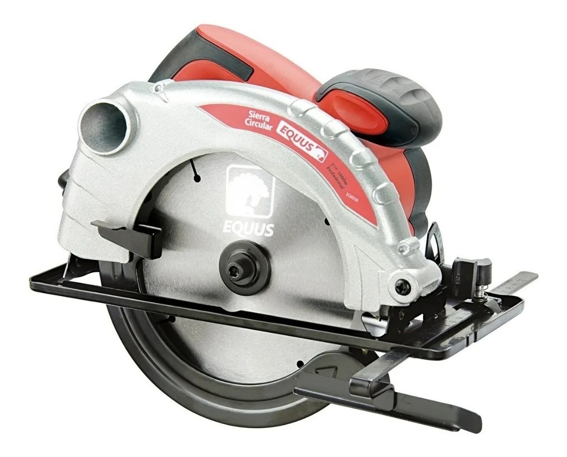 Sierra Circular Equus 7 1/4 1400w Profesional Con Disco + Lent - Imagen 2