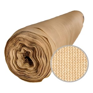 Malla De Sombra Beige 80% Sombra 4mt De Ancho 6 Mts Largo