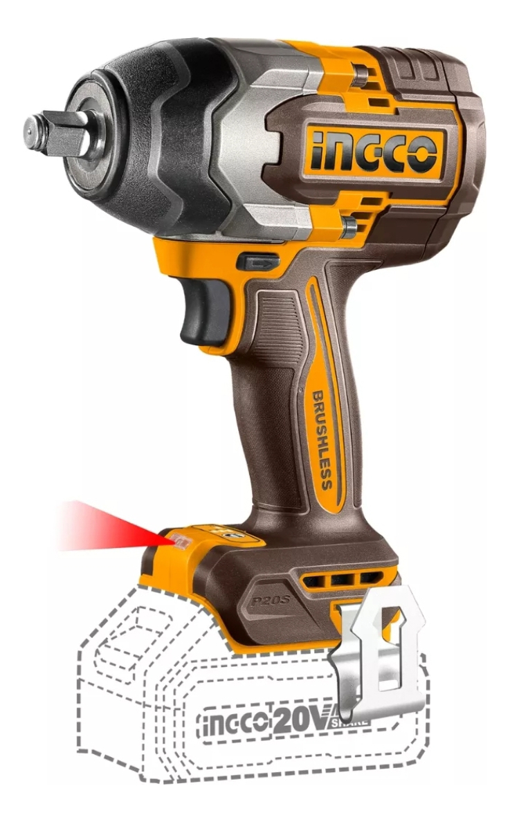 Llave De Impacto 850nm P20s C 2bat Carg Y Valija Lnf Color Amarillo Frecuencia 50hz60hz - Imagen 3