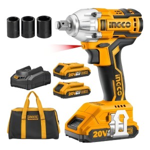 Llave De Impacto 1/2 Brushless Ingco Cirli2001-4 3 Tubos