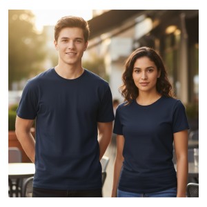 Remera Básica De Trabajo Unisex Azul X10 Unidades Tyt Variad