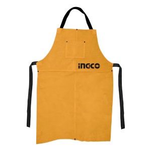 Delantal De Cuero Amarillo 90x60cm Para Soldador Ingco Hgva0 Marrón