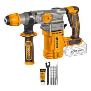 Rotomartillo A Bateria 20v 28mm Ingco Crhli20288 S/bat S/car Color Naranja