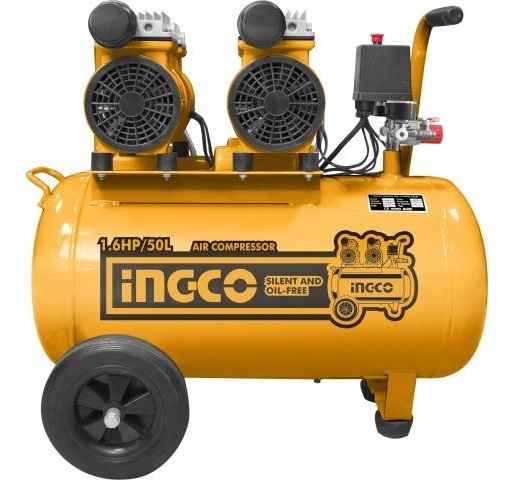 Compresor De Aire Ingco 50lt. 2 X 1.6hp Silencioso - Tyt