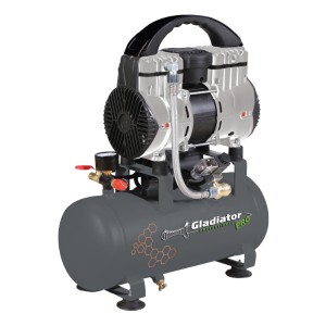 Compresor S/aceite 1.5hp 9lts.1100w Gladiator Pro Gris Oscuro