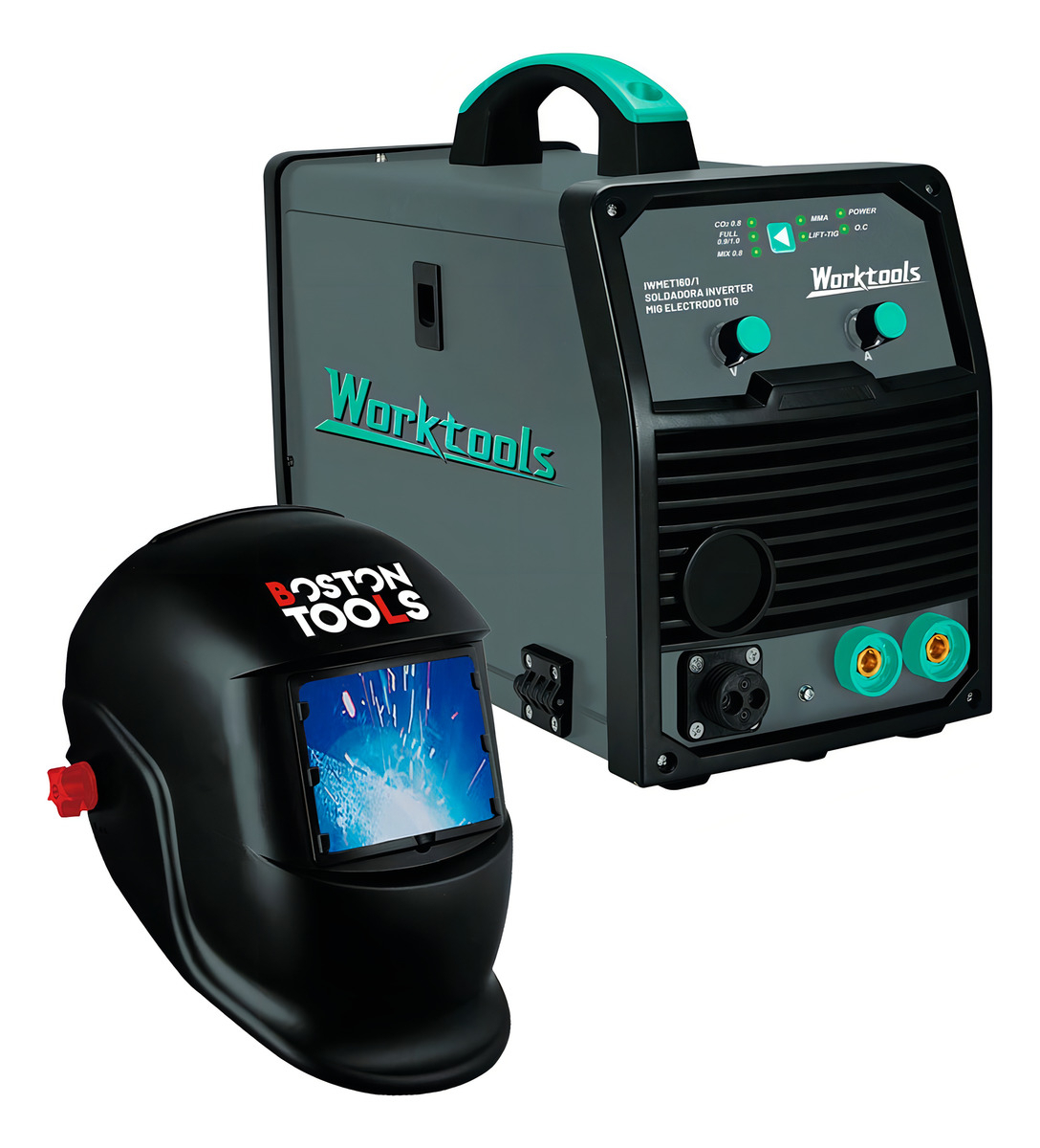 Soldadora Inverter Mig/tig/electrodo Worktools 160amp U R U Color Gris Oscuro