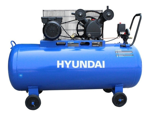 Compresor Hyundai 200 Lts 3 Hp 115psi /60hz Hyac200c Color Azul Fase Eléctrica Monofásica Frecuencia 60 Hz