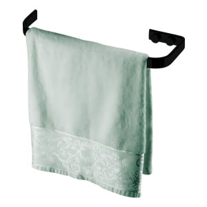 Toallero Abierto Negro Mate Future De 22 Cm