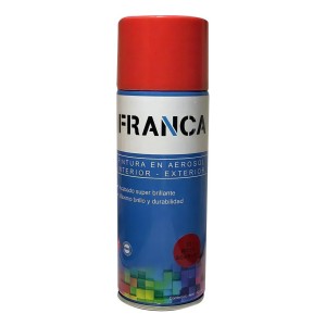 Esmalte En Aerosol 400ml Franca - Mate Brillante Y Satinados Color Rojo Scarlet