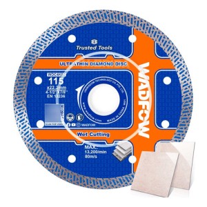 Disco Diamente Corte 4 1/2 ' Ultrafino Amoladora Wadfow Azulejos Color Azul