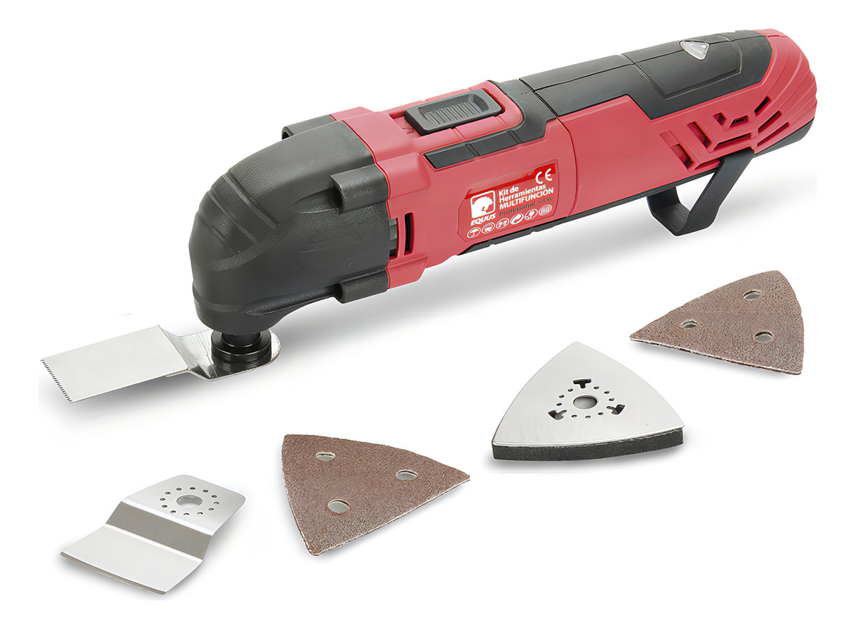 Sierra Multifunción Oscilante Equus 300w Uso Profesional Color Rojo Frecuencia 50hz