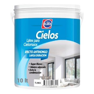 Pintura Látex Antihongos Interior Elbex Blanco 10l Cielorraso Mate