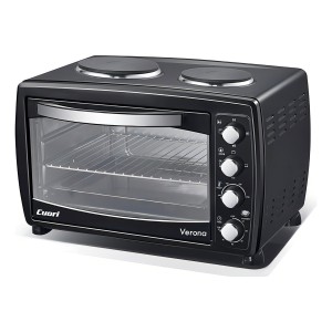 Horno Electrico Cuori Verona 38 Litros 2 Hornallas 1600w Color Negro