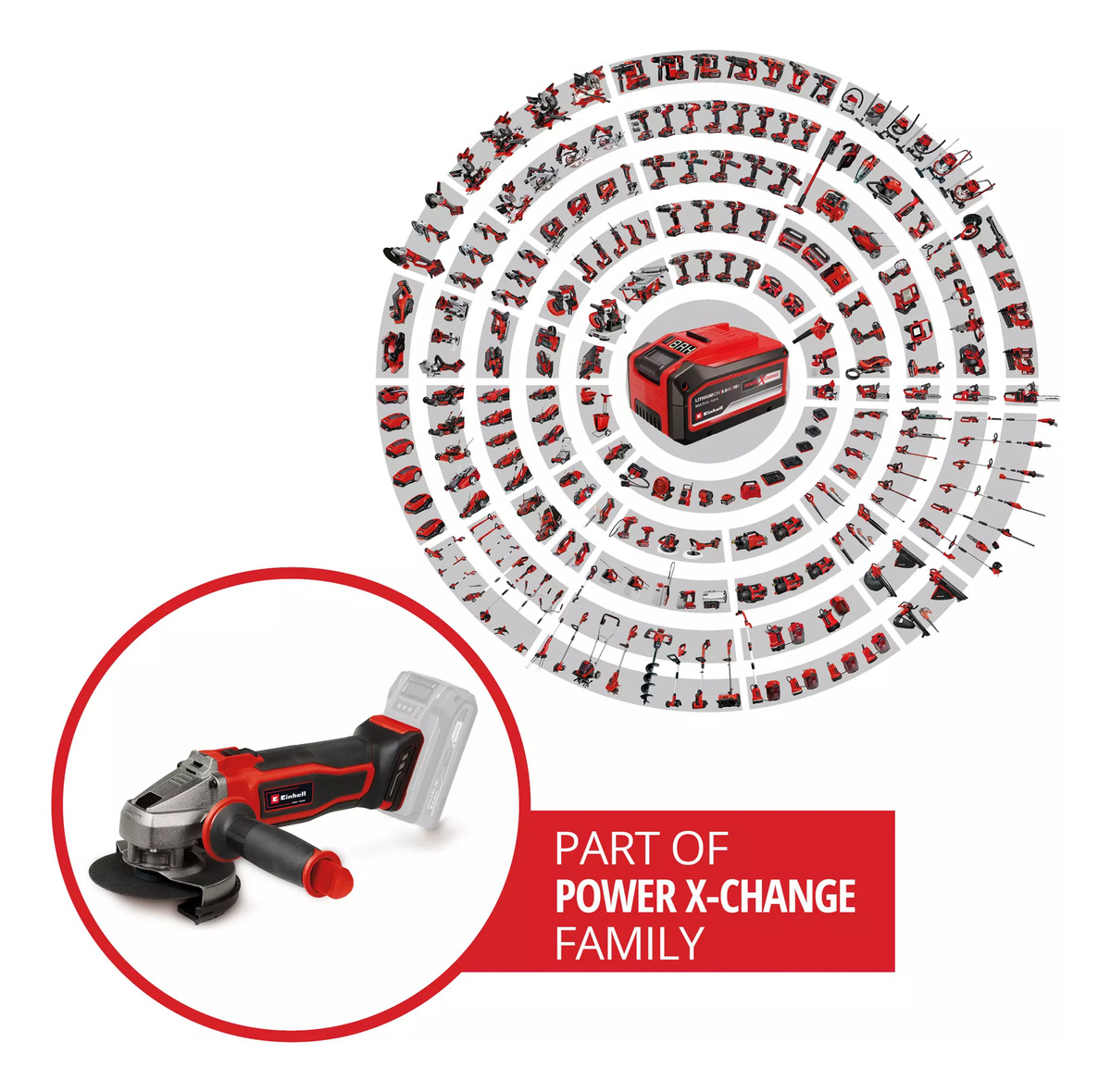 Amoladora Angular Inalámbrica Einhell Power X-change Te-ag - Imagen 3