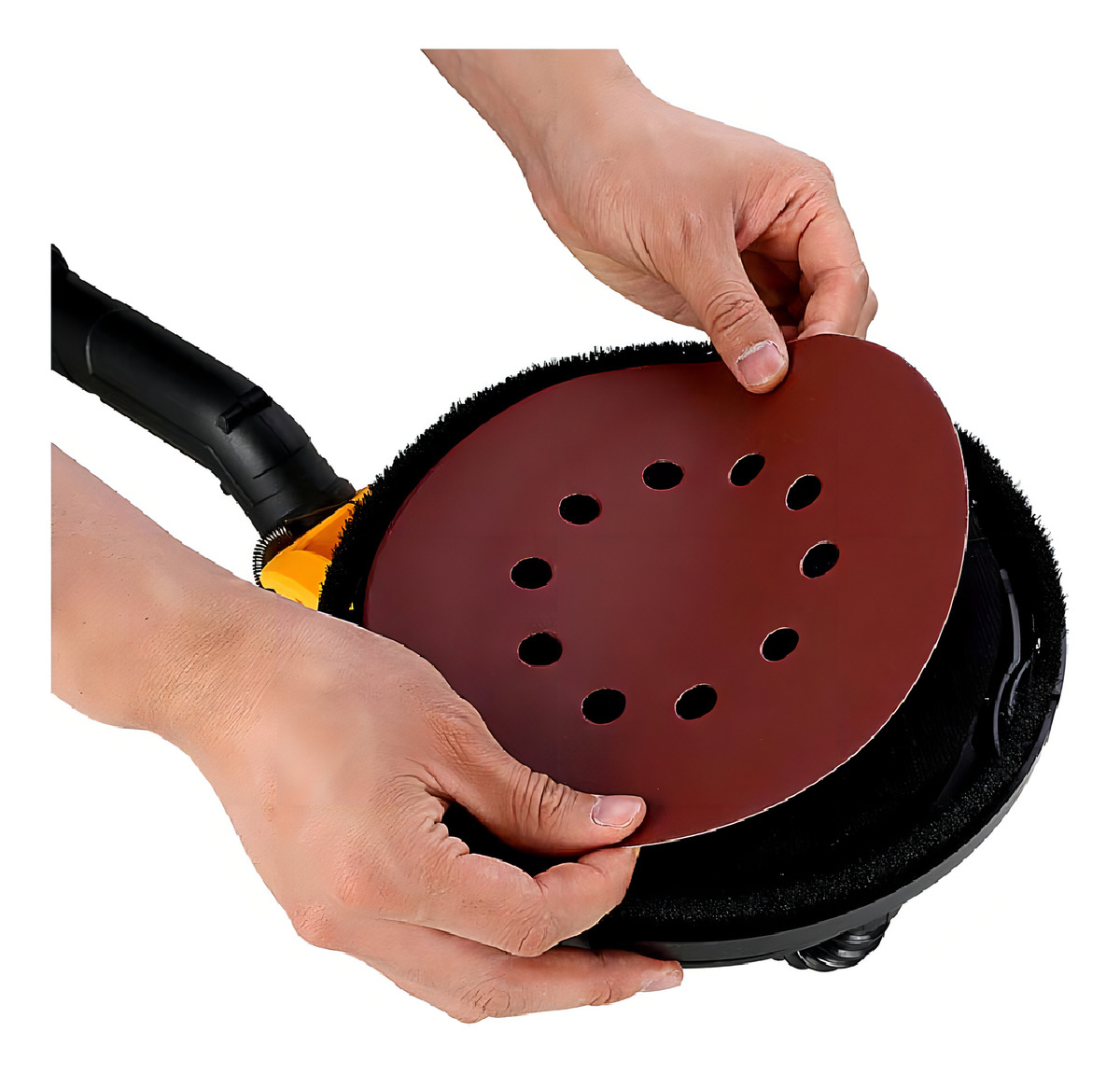 Lijadora Profesional De Pared Yeso Deko 1100w C/luz Led Amarillo 50hz - Imagen 4