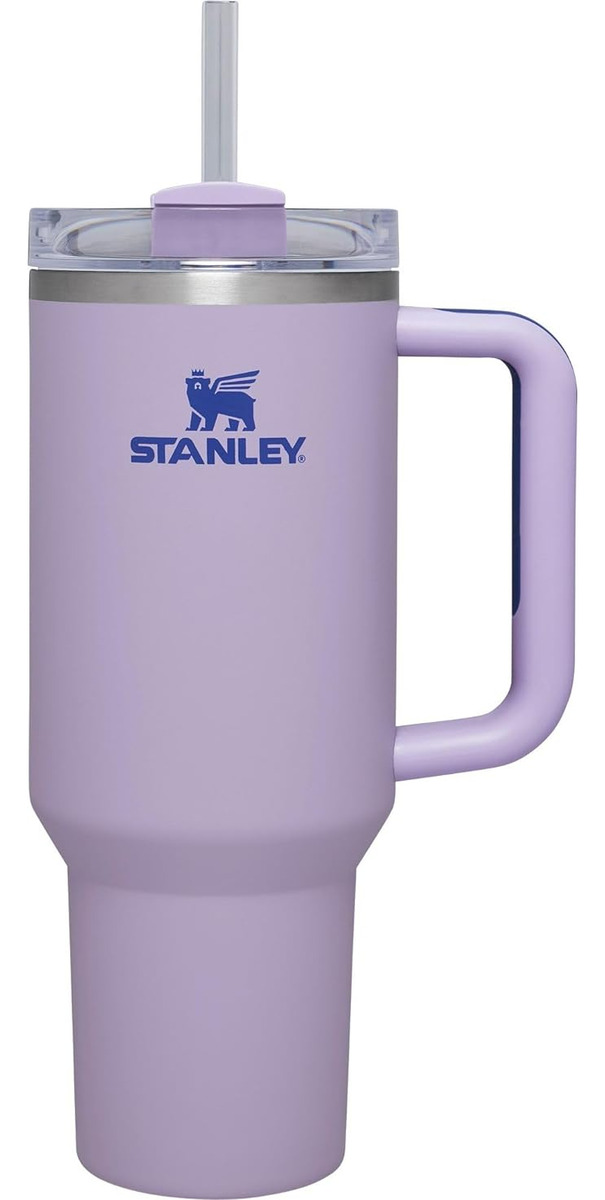 Vaso Stanley Quencher De 887 Ml, Con Tapa Y Color Orquídea Pajiza Lavanda Liso
