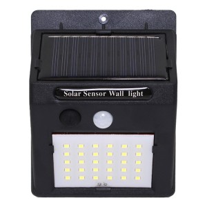 Lampara Solar Foco Potente 20 Led - Sensor Celula Luz Farol Luz Blanco Frío