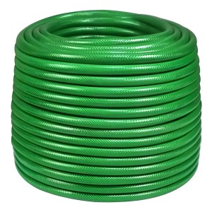 Manguera De Riego Jardín Con Malla Reforzada 3/4 50 Metros Verde Oscuro